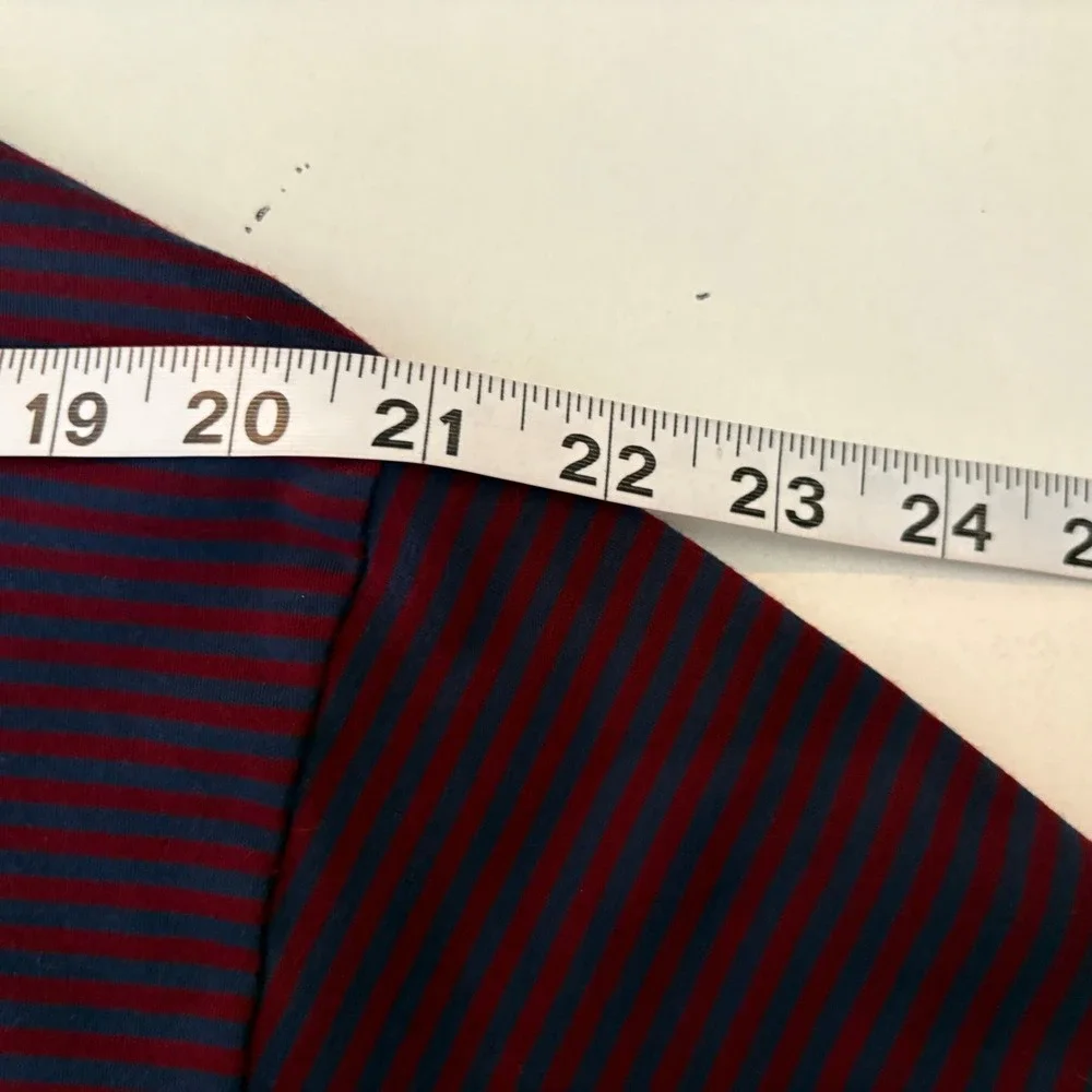 Polo Ralph Lauren Men's Striped Polo Shirt Burgundy Navy Blue Cotton‎ XLT Preppy